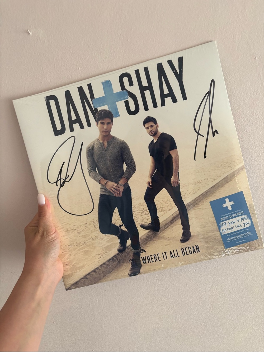 Dan + Shay "Where It All Began" Autographed Vinyl - Cream & Blue